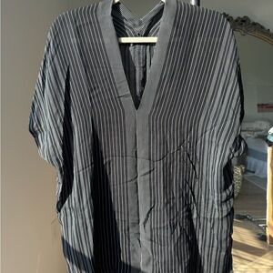 Chic Striped V-Neck Blouse